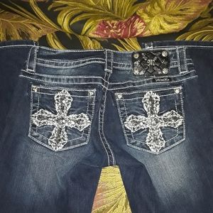 Miss Me Jeans Sequin Cross NWOT